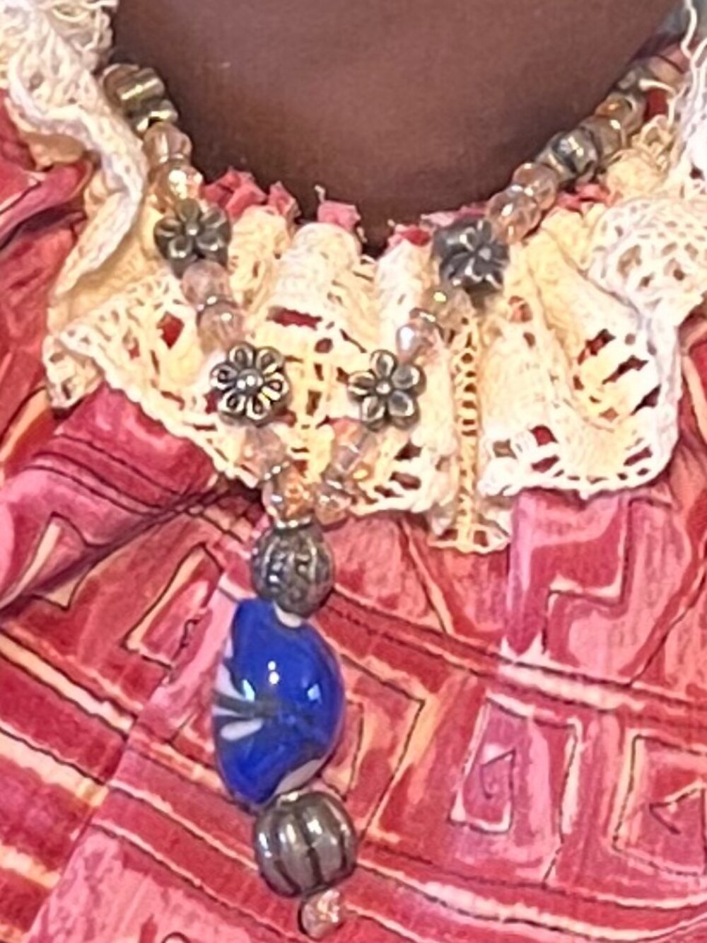 Handmade Folk Art African American Cloth Rag Doll ~ Black Americana ~ Batik - Picture 14 of 14